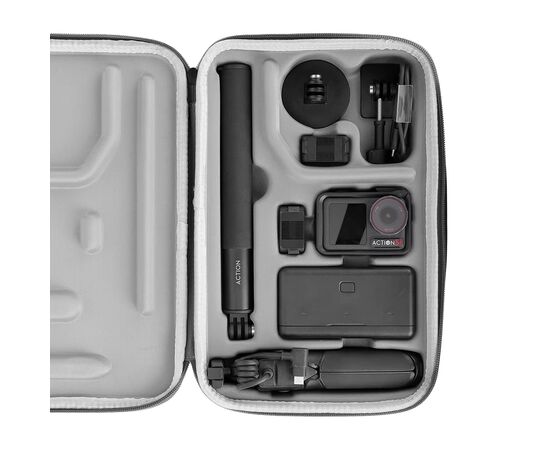 Защитный кейс DJI Osmo Action 3 / 4 / 5 Pro (Adventure Combo) (SunnyLife), Версия: Adventure Combo, Цвет: Чёрный, изображение 5