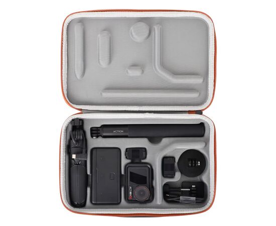 Защитный кейс DJI Osmo Action 3 / 4 / 5 Pro (Adventure Combo) (SunnyLife), Версия: Adventure Combo, Цвет: Оранжевый, изображение 3