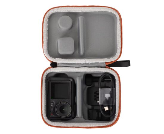 Защитный кейс DJI Osmo Action 3 / 4 / 5 Pro (Standard Combo) (SunnyLife), Версия: Standard Combo, Цвет: Оранжевый, изображение 3