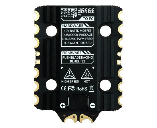 Регулятор оборотов RUSHFPV Racing 60A 3-6S BLHeli_32 20x20 4в1 ESC, изображение 2