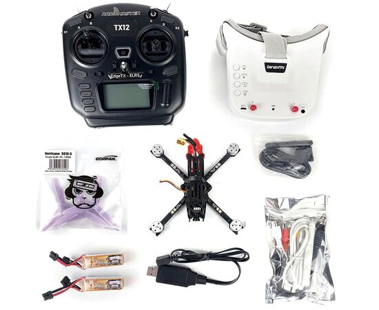 Набор DarwinFPV Baby Ape Pro V3 с TX12 (ELRS) (RTF), Версия: Baby Ape Pro V3 (комплект ELRS), Приёмник: ELRS 2,4 ГГц