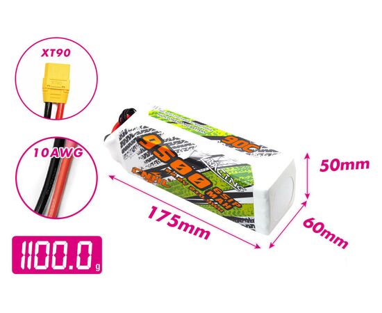 Аккумулятор CNHL Racing Series 9500мАч 6S 90C LiPo (XT90), изображение 2