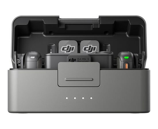 Микрофон DJI Mic 3 (2 передатчика + 1 приёмник + зарядный кейс), Комплект: 2 микрофона + приёмник + кейс, изображение 2