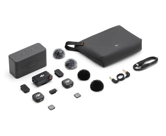 Микрофон DJI Mic 3 (2 передатчика + 1 приёмник + зарядный кейс), Комплект: 2 микрофона + приёмник + кейс, изображение 6