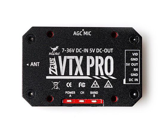 Видеопередатчик HGLRC Zeus VTX Pro 5,8 ГГц 1,6 Вт, изображение 2