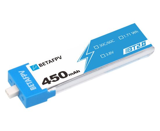 Аккумуляторы BETAFPV 450мАч 1S 30C LiHV (BT2.0), Комплектация: 1 шт. от магазина MyDrone Аккумуляторы BETAFPV 450мАч 1S 30C LiHV (BT2.0), Комплектация: 1 шт.