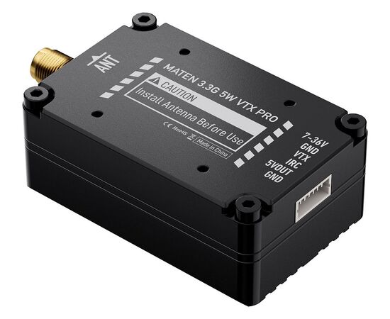 Видеопередатчик GEPRC MATEN 3,3 ГГц 5 Вт VTX PRO, изображение 3