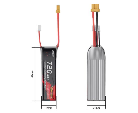 Аккумулятор GEPRC Storm 720мАч 3S 100C LiHV (XT30), изображение 5