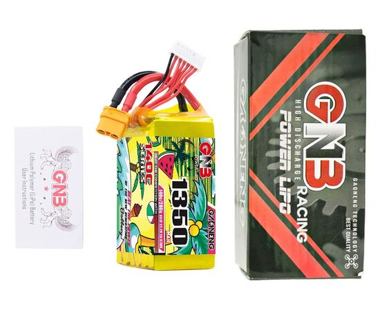 Аккумулятор GNB 1350мАч 6S 140C LiPo (XT60), изображение 6