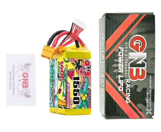 Аккумулятор GNB 1550мАч 6S 140C LiPo (XT60), изображение 6