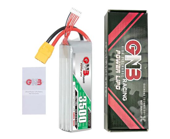 Аккумулятор GNB 3500мАч 6S 70C LiPo (XT90), изображение 5