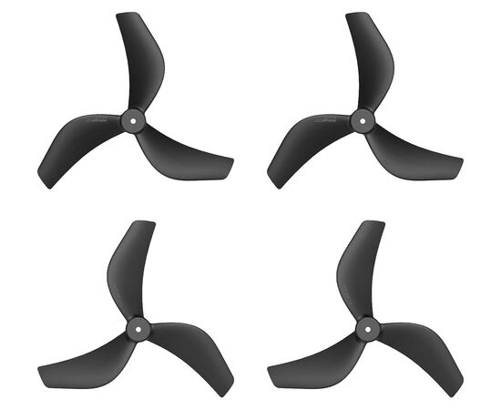 Пропеллеры Gemfan 2218 3-лопастные (Вал 1,5 мм) (2CW+2CCW), Цвет: Чёрный
