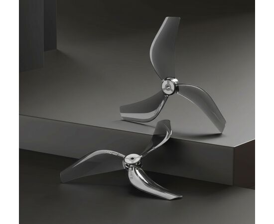 Пропеллеры Gemfan 2218 3-лопастные (Вал 1,5 мм) (2CW+2CCW), Цвет: Прозрачный серый, изображение 3