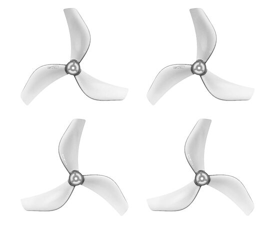 Пропеллеры Gemfan 2218 3-лопастные (Вал 1,5 мм) (2CW+2CCW), Цвет: Прозрачный серый