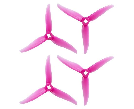 Пропеллеры Gemfan Hurricane 4023 3-лопастные (M5 / 1,5 мм) (2CW+2CCW), Цвет: Розовый, изображение 2