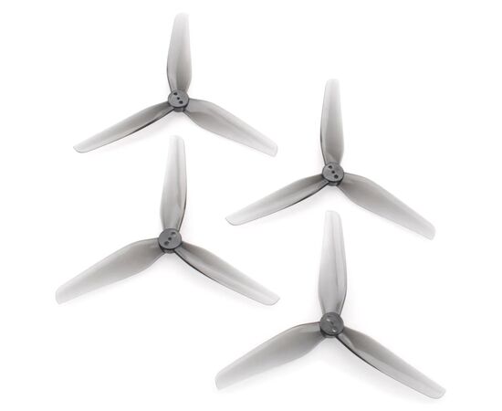 Пропеллеры HQProp T4X2X3 3-лопастные (Серый) (Вал 1,5 мм) (2CW+2CCW), изображение 2