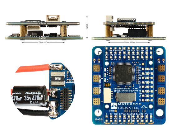 Полётный контроллер MATEKSYS F405-VTOL, изображение 4