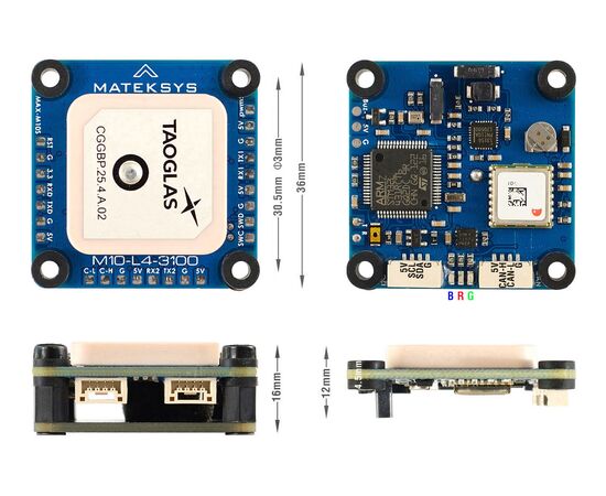 GPS-модуль MATEKSYS M10-L4-3100 с компасом, изображение 4