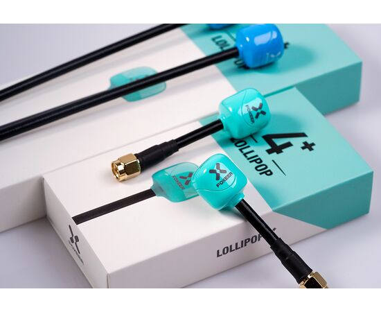 Антенна Foxeer Lollipop 4 Plus 5,8 ГГц (RHCP / LHCP), Поляризация: LHCP, Разъём: SMA, Длина: 60 мм, Цвет: Бирюзовый, Количество: 1 шт., изображение 3