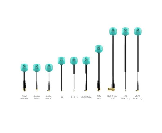 Антенна Foxeer Lollipop 4 Plus 5,8 ГГц (RHCP / LHCP), Поляризация: RHCP, Разъём: SMA, Длина: 100 мм, Цвет: Бирюзовый, Количество: 1 шт., изображение 3