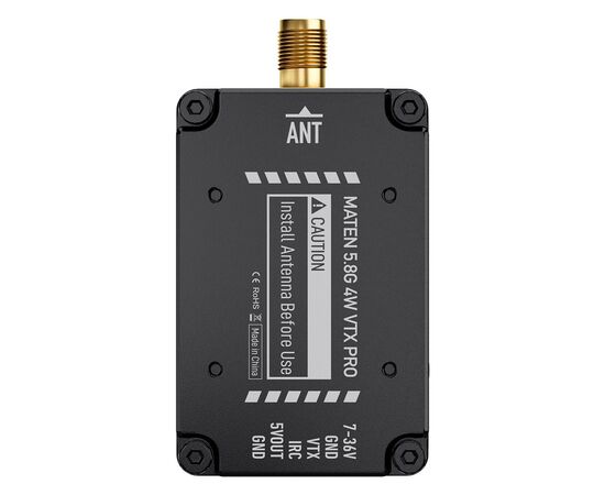 Видеопередатчик GEPRC MATEN 5,8 ГГц 4 Вт VTX PRO, изображение 4