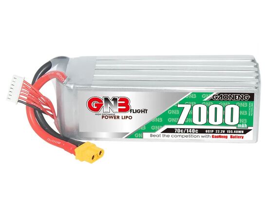 Аккумулятор GNB 7000мАч 6S 70C LiPo (XT60), изображение 2