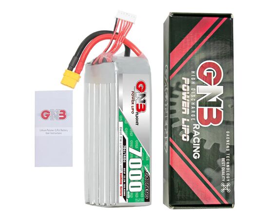 Аккумулятор GNB 7000мАч 6S 70C LiPo (XT60), изображение 5