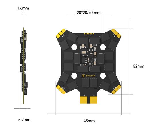 Регулятор оборотов iFlight Borg 60R ESC, изображение 3