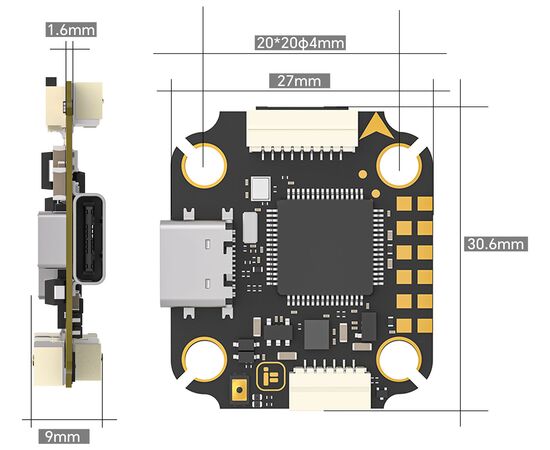 Полётный контроллер iFlight Borg Mini F7, изображение 5