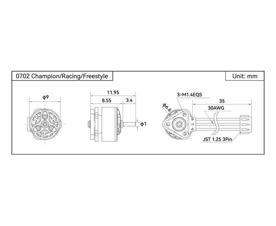 Мотор BETAFPV 0702 Champion / Racing / Freestyle (2026) (4 шт.), Версия: Freestyle, изображение 4
