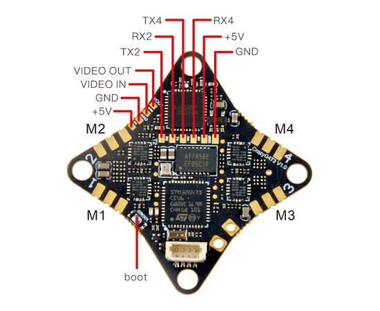 Полётный контроллер Happymodel CrazyG473 V1.0 5в1 AIO (ELRS 2,4 ГГц), изображение 6