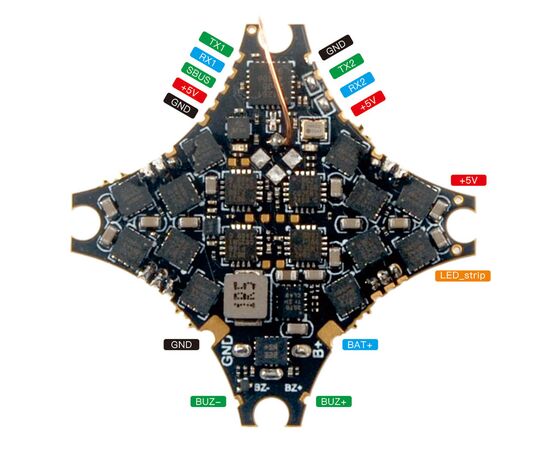 Полётный контроллер Happymodel SuperX HD ELRS 1-2S 12A AIO, изображение 5